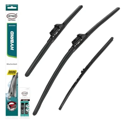 Abbildung von HEYNER® Scheibenwischer Set mit Heckscheibenwischer passend für BMW X3 (11.2017 10.2024) HYBRID Flachbalkenwischer Front und Heckwischer