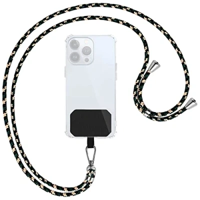 Abbildung von mtb more energy® Universal Handykette Camouflage Metallteile Farbe Silber kompatibel mit vielen Handyhüllen Band Seil Kordel zum Umhängen