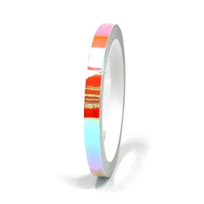 Abbildung von 10 Meter Flip Flop Chrom Zierstreifen Basteln Effektfolie Hologramm Chameleon Auto Motorrad Modellbau Klebestreifen (FF1 Gelb/Rot, 9mm Breite)