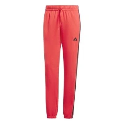 Abbildung von adidas Damen Essentials 3 Stripes French Terry Cuffed Pants, Pure Ruby/Black, XXL