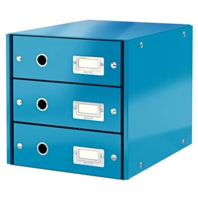 Abbildung von Leitz, Schubladenbox, Blau, 3 Schubladen, A4, Click &amp; Store, 60480036