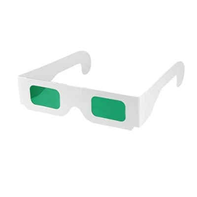 Abbildung von N/A Secret Decoder Gläser, grün grün, Filterlinse, weiß, faltbar, 3D Brille, 20 Stück