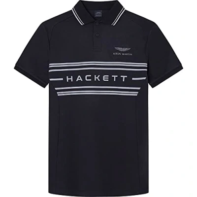 Abbildung von Hackett London Herren Amr Chest Panel Polo Shirt, Black (Black) A, M