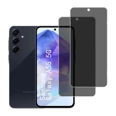 Abbildung von YIFNTANG [2 Stück] Sichtschutzfolie für Samsung Galaxy A55 5G,Gehärtetes Glas Folie,9H Härte,Anti Kratzen,Anti Spy Privatsphäre Displayschutzfolie 5G