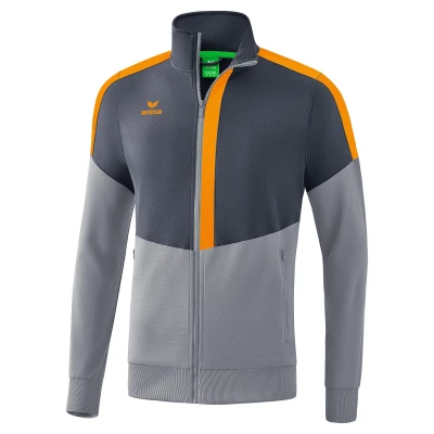 Abbildung von Erima Kinder Squad Worker Jacke, Slate Grey/Monument Grey/New orange, 164
