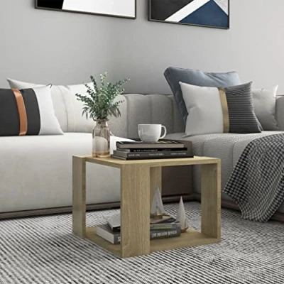 Abbildung von ZQQLVOO Couchtisch im Modern,Wohnzimmertisch, Beistelltisch, Sofatisch,Teetisch, Kaffeetisch,für Wohnzimmer, Schlafzimmer, Sonoma Eiche 40x40x30 cm Spanplatte