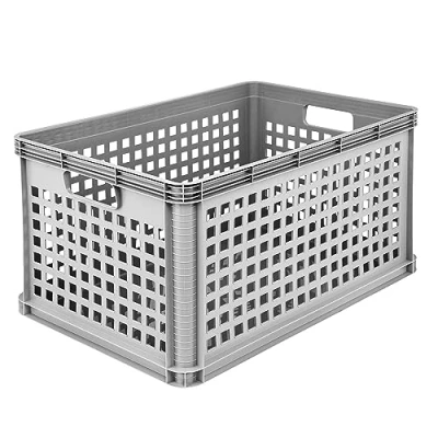 Abbildung von keeeper Transportkorb, Stapelbar, Polypropylen, 64 l, Robert, Nordic Grey