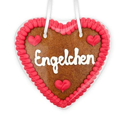 Abbildung von Lebkuchenherz 14cm Engelchen