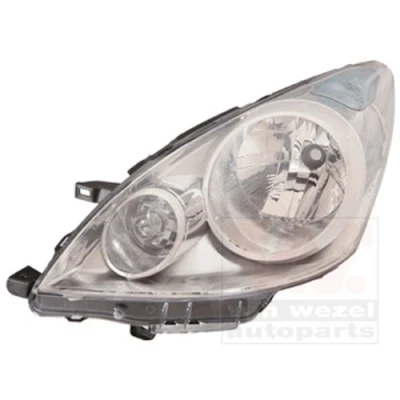Abbildung von VAN WEZEL 3339961 Scheinwerfer links H4 glasklar für Rechtsverkehr ohne Stellmotor LWR P43t NISSAN: Note I