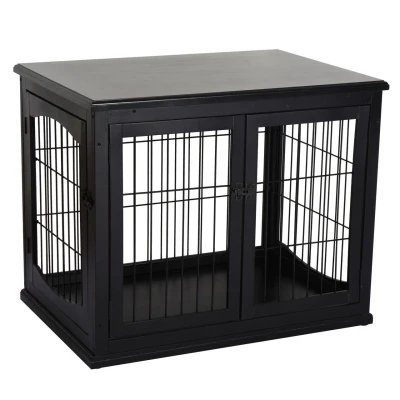 Abbildung von PawHut Hundehütte Transportbox für Innen, Wohnzimmer, Weiß