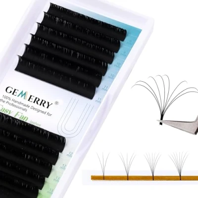 Abbildung von d curl 0,07 Selbstfächernde Wimpern Volumentechnik Wimpernverlängerung Easy Fan 3D 5D 8D 10D Länge 8 14mm Mix Wimpernextensions Volumen Lash Extensions von GEMERRY (0.07 mix)