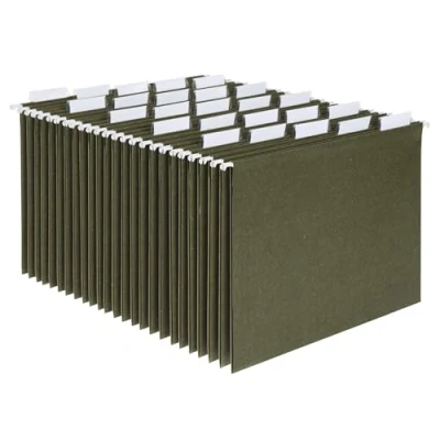 Abbildung von Pendaflex Essentials 81602 Hängemappen, Briefgröße, 1/5 Reiter, Standardgrün, 25 Stück pro Box