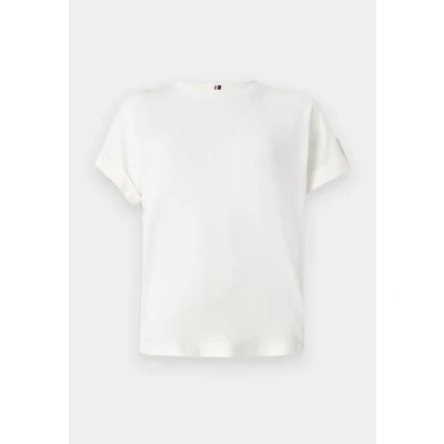 Abbildung von Tommy Hilfiger GOLD Button TEE Tshirt print, Damen, Größe: XXS, Ivory silk