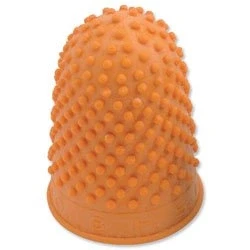 Abbildung von Quality Rubber Gummi Fingerhut, zum Zählen Note Drehen Page, Größe 3, Extra groß, 265509, Orange, 10 Stück