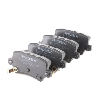 Abbildung von RIDEX 402B0149 Bremsbelagsatz Hinterachse mit akustischer Verschleißwarnung HONDA: CIVIC 8 Stufenheck, Hatchback, Coupe