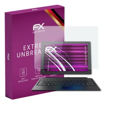 Abbildung von atFoliX Glasfolie kompatibel mit Lenovo Miix 510 Panzerfolie, 9H Hybrid Glass FX Schutzpanzer Folie