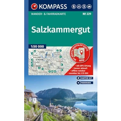 Abbildung von KOMPASS Wanderkarten Set 229 Salzkammergut (2 Karten) 1:50.000: Wander und Fahrradkarte in einem inklusive Offline Verwendung der App. &amp; Radwege. Panorama. Skitouren. Langlaufen.