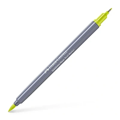 Abbildung von Faber Castell Creative Studio Goldfaber Aqua Dual Marker Lime Single für Kunst, Handwerk, Zeichnen, Skizzieren, Zuhause, Schule, Universität, Ausmalen