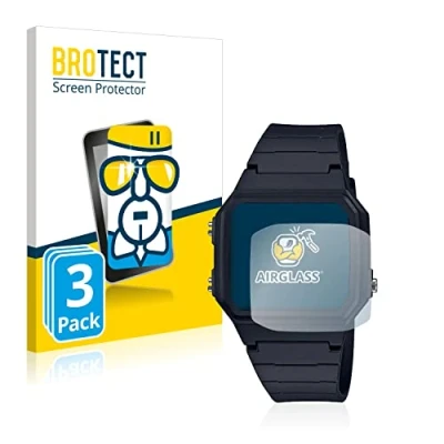Abbildung von BROTECT Schutzglas für Casio Unisex A168WA 1YES (3 Stück) Schutzfolie Panzer Folie Glas [Extrem Kratzfest 9H, Anti Fingerprint, Ultra Transparent]