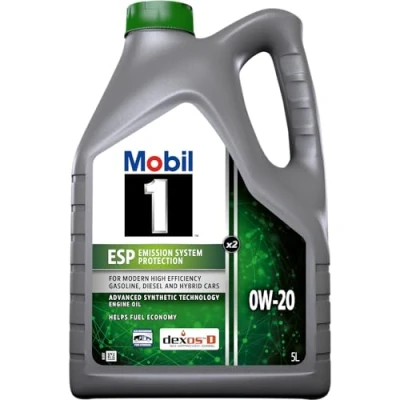 Abbildung von Mobil ESP x2 0W 20 5l Motoröl 153685 TOYOTA: Auris Schrägheck, Kombi, Prius III AUDI: A3 Sportback, A5 B9 Sportback