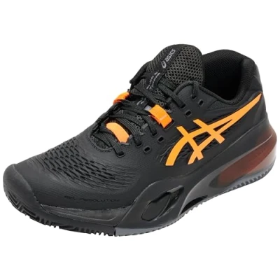 Abbildung von Asics Gelresolution X CLAY Court Tennis Shoes Black shocking orange Sneaker low, Herren, Größe: 42, Schuhe