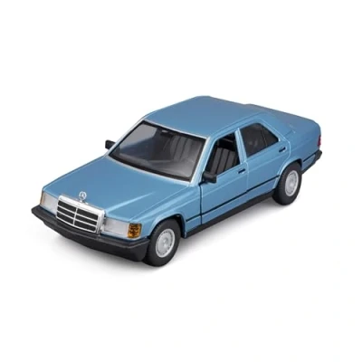 Abbildung von Bburago Sammlerauto Mercedes 190E &#039;87, blau, Maßstab 1:24