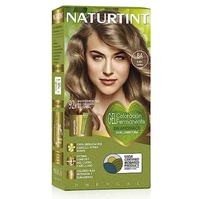 Abbildung von Naturtint Biobased Haarfarbe Oohne Ammoniak 8A Aschblond Hoher Anteil an natürlichen Inhaltsstoffen 170 ml
