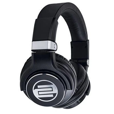 Abbildung von Reloop RHP 15 geschlossene DJ Kopfhörer, optimierte Klangwiedergabe, drehbare Ohrmuscheln, alle Anschlüsse vergoldet, inkl. 6,3 mm Adapter, schwarz