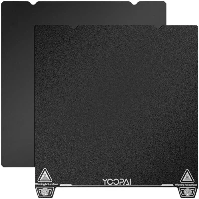 Abbildung von YOOPAI Doppelseitig PEI Druckplatte Schwarz Texturiert 235x235mm, Sheet Druckbett für Creality Ender 3/ 3 Pro/Ender V2/ S1/ Neo/Voxelab Aquila 3D Drucker