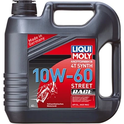 Abbildung von LIQUI MOLY Motorbike 4T Synth 10W 60 Street Race 4 L Motorrad Takt Öl Art. Nr.: 1687, farblos