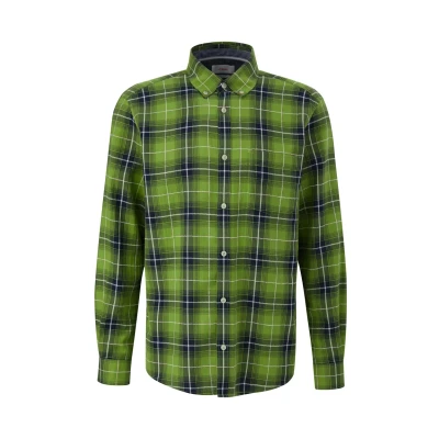 Abbildung von s.Oliver Regular Langarm MIT Buttondownkragen Hemd, Herren, Größe: Large, Bambusgrün