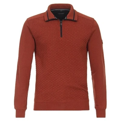 Abbildung von CASAMODA Langarm Troyer Stehkragen mit Zipper dunkelrot Gr. M