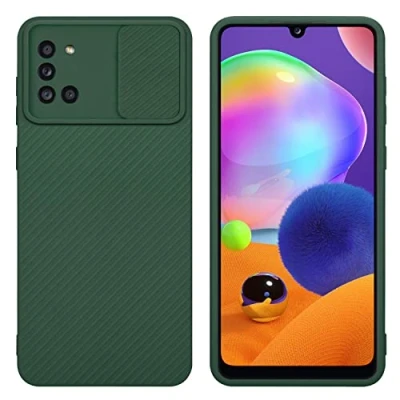 Abbildung von Cadorabo Hülle kompatibel mit Samsung Galaxy A31 Schutzhülle TPU Silikon Case Liquid Design Kameraschutz Slim Kratzfest Weiche Gummi Rundumschutz für in Grün