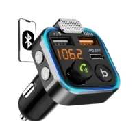 Abbildung von XTROBB Zigarettenanzünder Verteiler FM Transmitter Radio Bluetooth Sender &amp; Ladegerät fürs Auto (Bluetooth Sender/Ladegerät für das Auto., mit USB Anschlüssen), Freisprechanlage Ladefunktion.