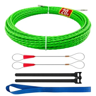 Abbildung von Einziehfeder 20m,Φ4.5mm Kabeleinziehhilfe,einziehhilfe mit Einziehfeder,Einziehspirale,Zugdraht, einzugsfeder für Kabel &amp; Elektroinstallationen