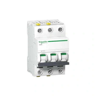 Abbildung von Schneider Electric A9F03306 Leitungsschutzschalter iC60N, 3P, 6A, B Charakteristik