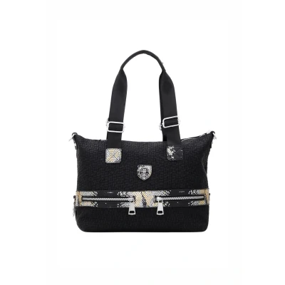 Abbildung von Dreimaster Handtasche Frauen schwarz/gold
