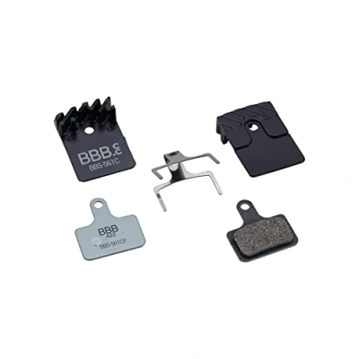 Abbildung von BBB Cycling Shimano Scheibenbremsbeläge I Kühlfinnen für optimale Wärmeableitung Organic Compound Brake Pads DiscStop Coolfin BBS 561C