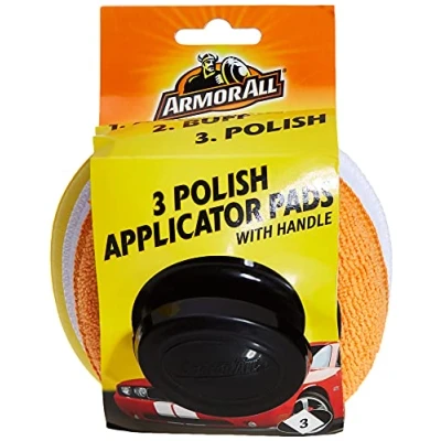 Abbildung von Armor All, Autopolitur Applikator Pads und Abnehmbarer Griff, einfach anzubringen, polieren Sie Ihr Auto in 3 Schritten, ideal für Motorrad Details