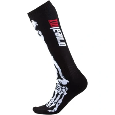 Abbildung von O&#039;NEAL Mountainbike Motocross Socken MTB Downhill Freeride Schweißabsorbierend, Verstärkter Fersen &amp; Sohlenbereich Pro MX XRAY Unisex Erwachsene Schwarz Weiß One Size