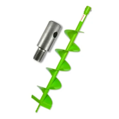 Abbildung von WERHE® Profi Bohrer, Erdbohrer für bohrmaschine 150 mm robust mit m14 Adapter Pfahlbohrer Brunnenbohrer präzise Bohrspitze Bohrer