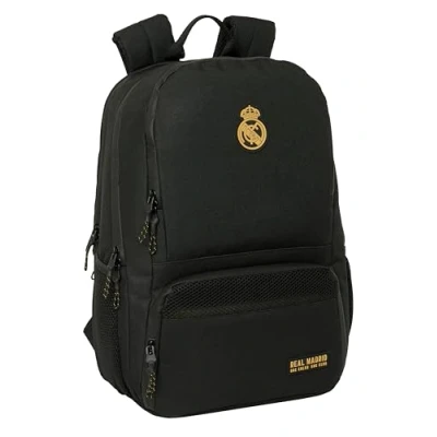 Abbildung von Safta Real Madrid 3. Ausrüstung, Paddel Rucksack, Sportrucksack, ideal für verschiedene Altersgruppen, bequem und vielseitig, Qualität Widerstandsfähigkeit, 30 x 17 42 cm, Schwarz,