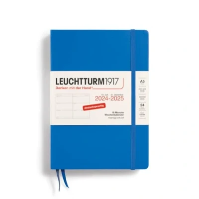 Abbildung von LEUCHTTURM1917 370630 Wochenkalender Medium (A5) 2025, 18 Monate (07.2024 12.2025), Hardcover, Sky, Deutsch