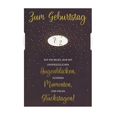 Abbildung von Geburtstagskarte Drehzahl Textkarte 11,6 x 16,6 cm