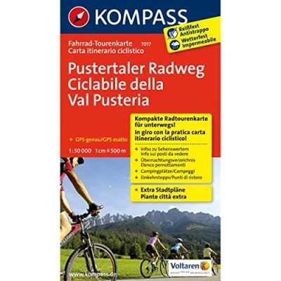 Abbildung von Fahrrad Tourenkarte Pustertaler Radweg Ciclabile della Val Pusteria: Tourenkarte. GPS genau. 1:50000. (KOMPASS Tourenkarten, Band 7017)
