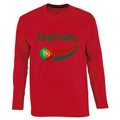 Abbildung von Supportershop T Shirt Portugal L/S Herren, Rot, FR: L (Größe Hersteller: L)