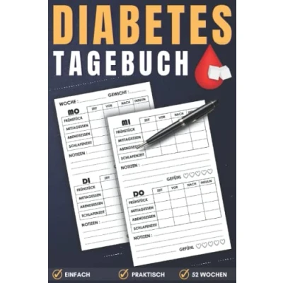 Abbildung von Blutzucker Tagebuch: Diabetes Tagebuch Tägliche Aufzeichnung von Mahlzeiten, Blutzucker, Insulin und Notizen 1 Jahr 52 Woche Blutzuckertagebuch.