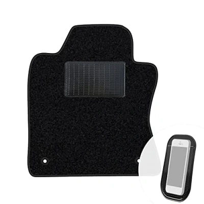 Abbildung von moto MOLTICO Fahrer Fußmatte Auto Velours Fahrerseite Autoteppiche Schwarz Fahrermatte 1 teilig passend für Toyota Yaris III Hybrid 2011 2019