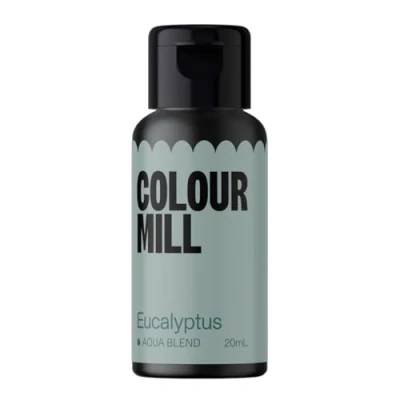 Abbildung von Colour Mill Aqua Blend Eucalyptus Lebensmittelfarbe auf Wasserbasis Lebensmittel Farbe Sehr Intensiv, Hoch Konzentriert, Vegan 20 ml