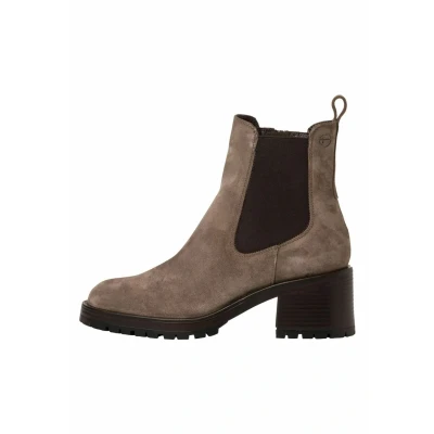 Abbildung von Tamaris Damen Ankle Boots, Frauen Stiefeletten,TOUCHit Fußbett,Stiefel,Booties,halbstiefel,Kurzstiefel,uebergangsschuhe,Taupe,38 EU